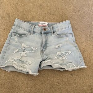 abercrombie kids high rise mini mom shorts